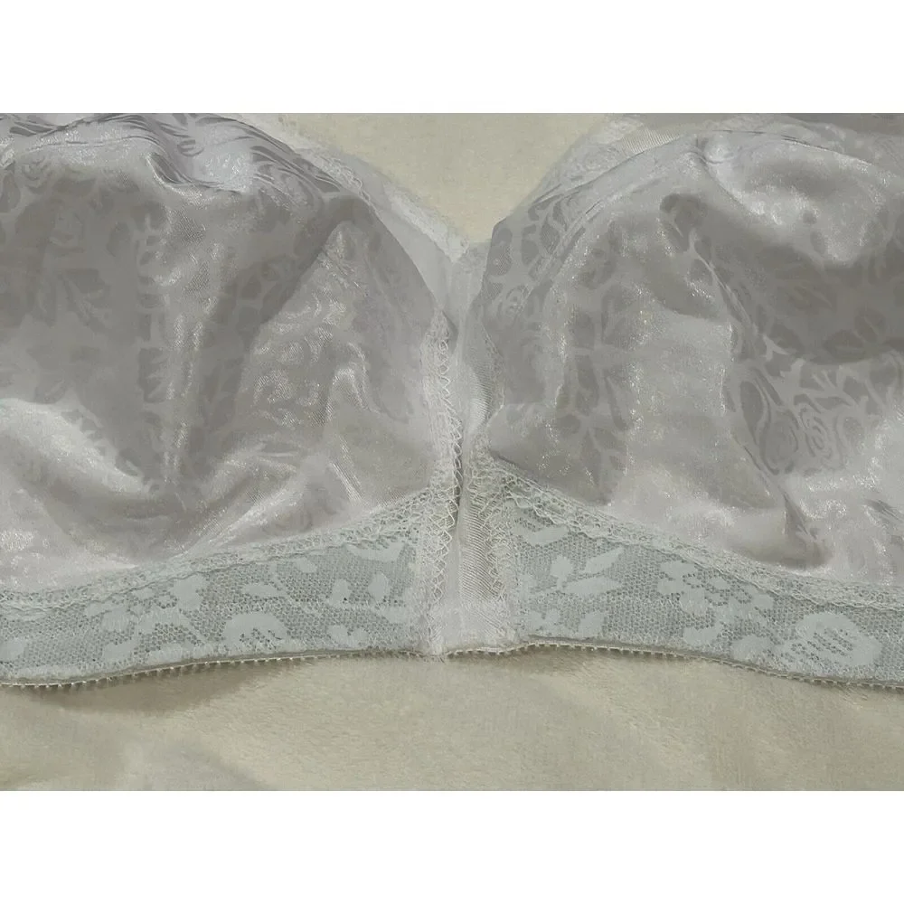 Playtex 4693 18‎ Hour Original Comfort Strap Bra WF Floral Womens 48D White